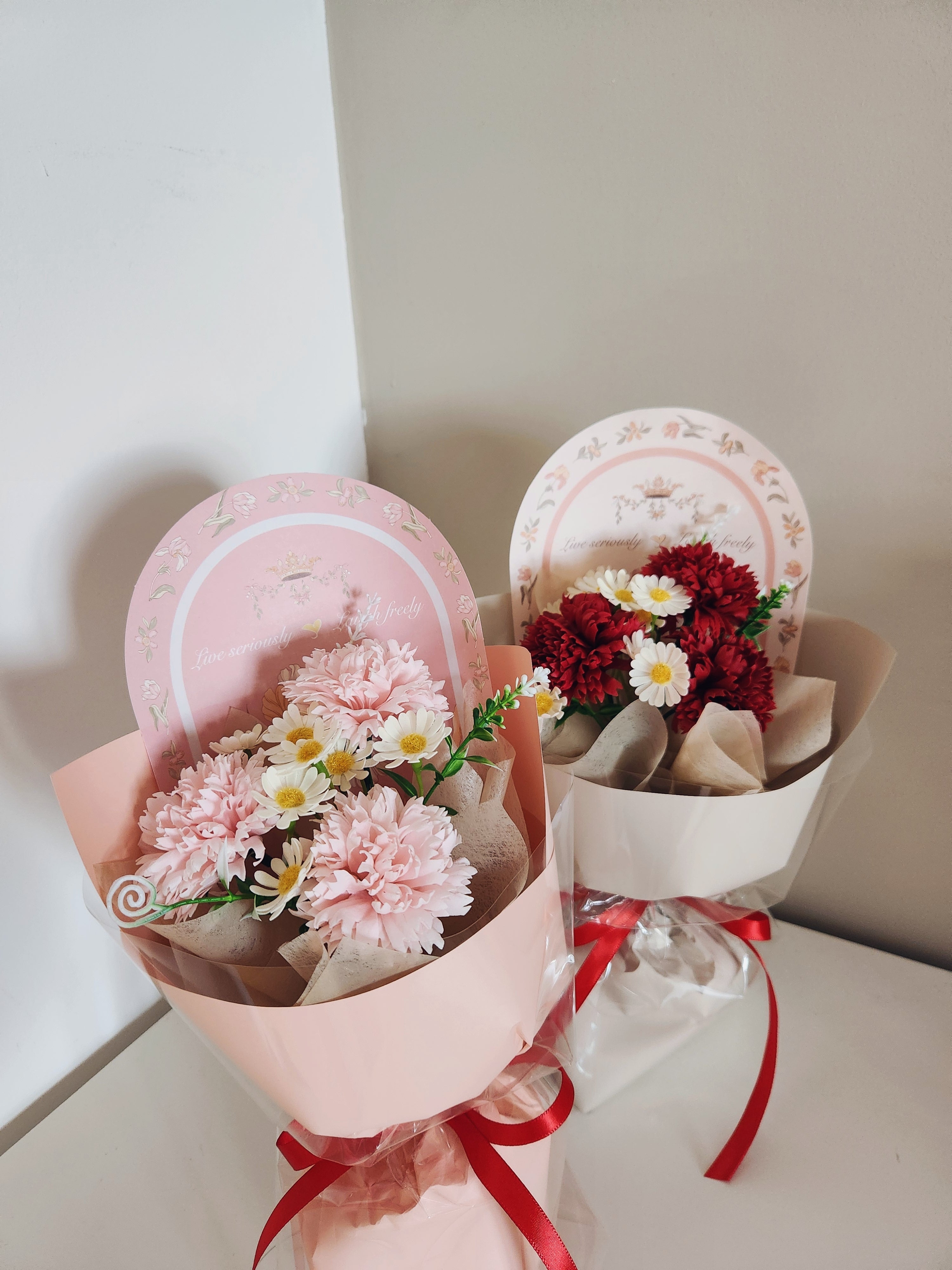 Mum's Rosy Hug Soap Flower Bouquet