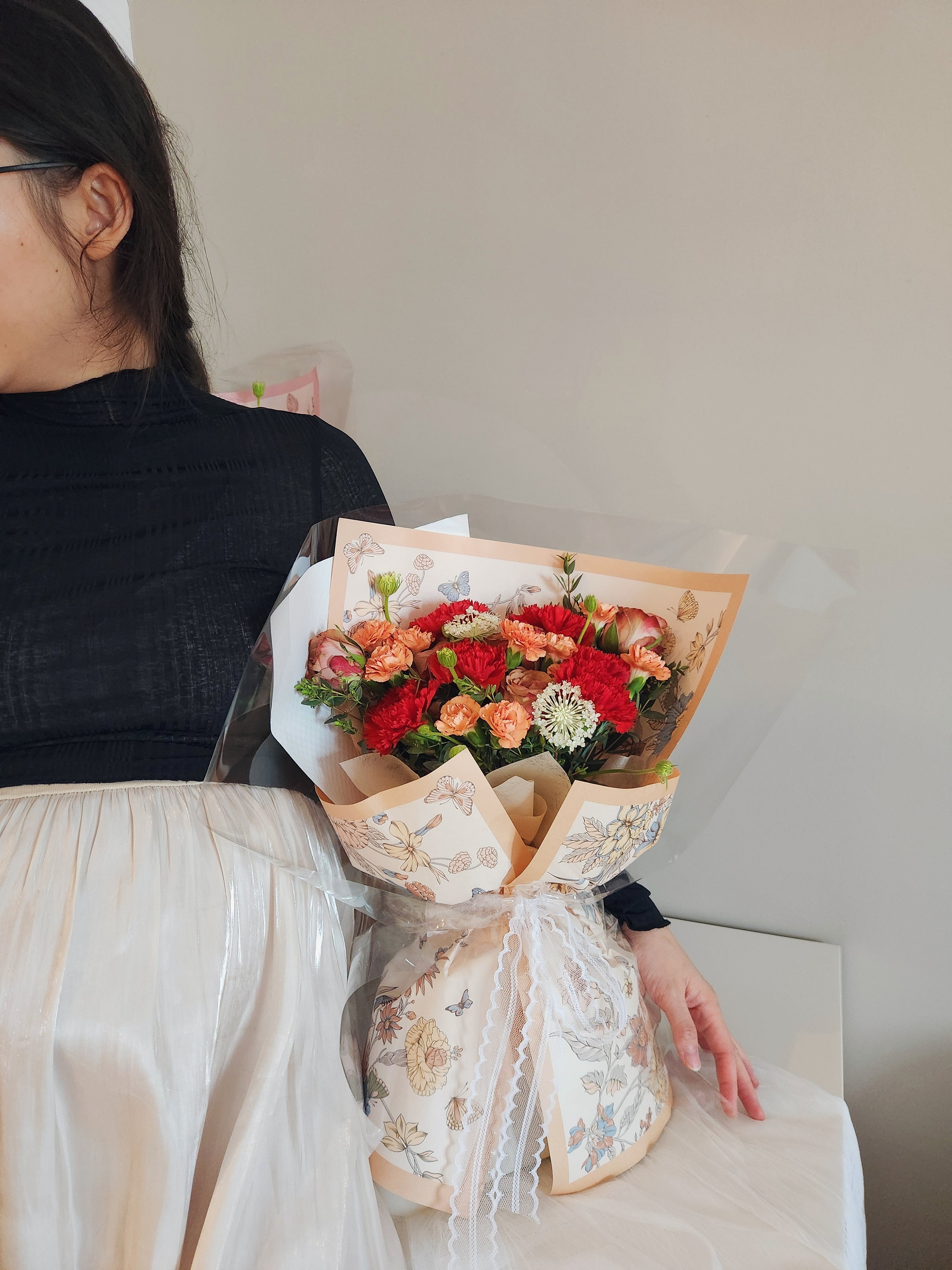 Burnt Sugar Beauty Fresh Carnation & Rose Bouquet