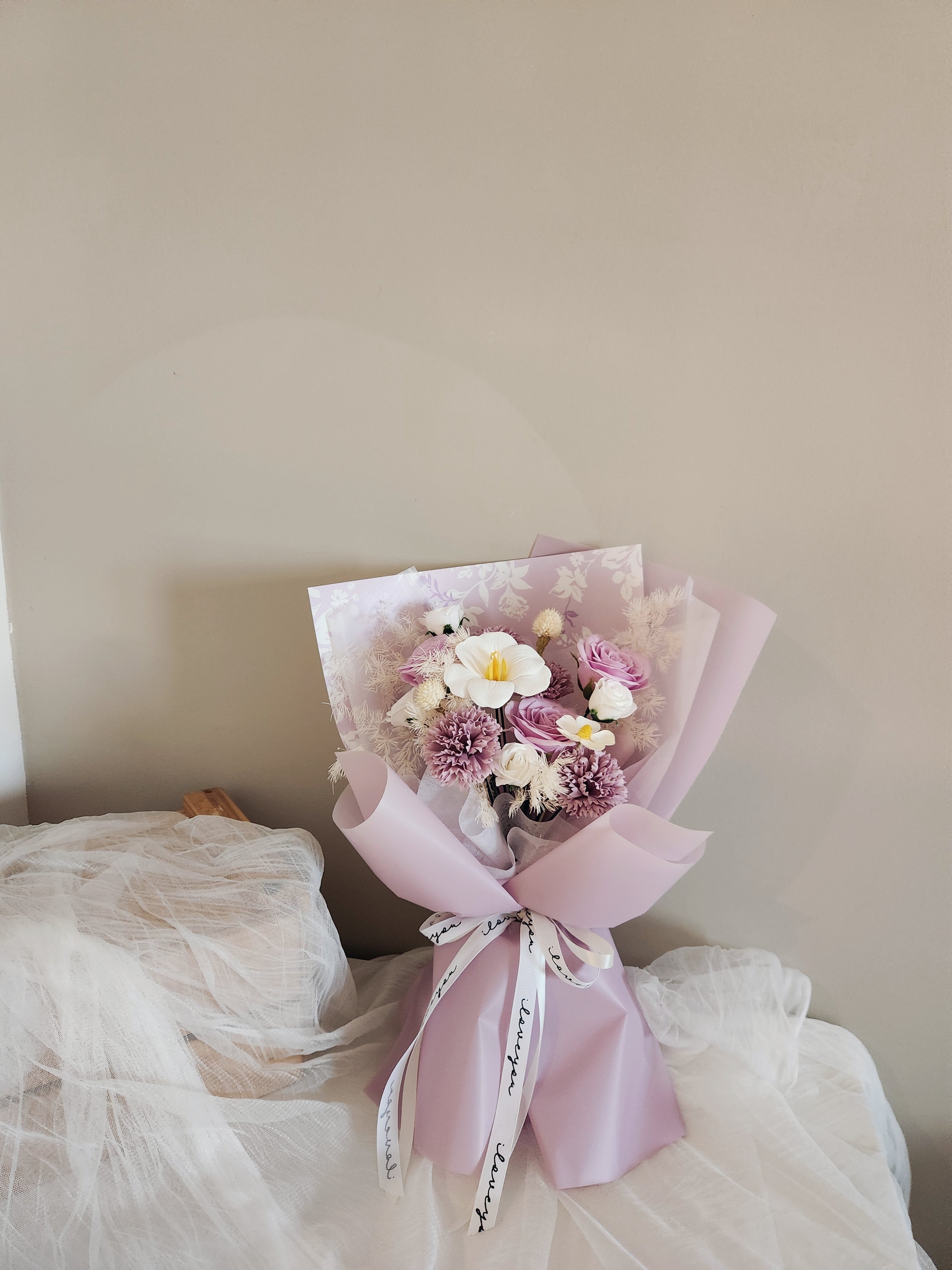 Blushin’ with Mum Soap Flower Bouquet