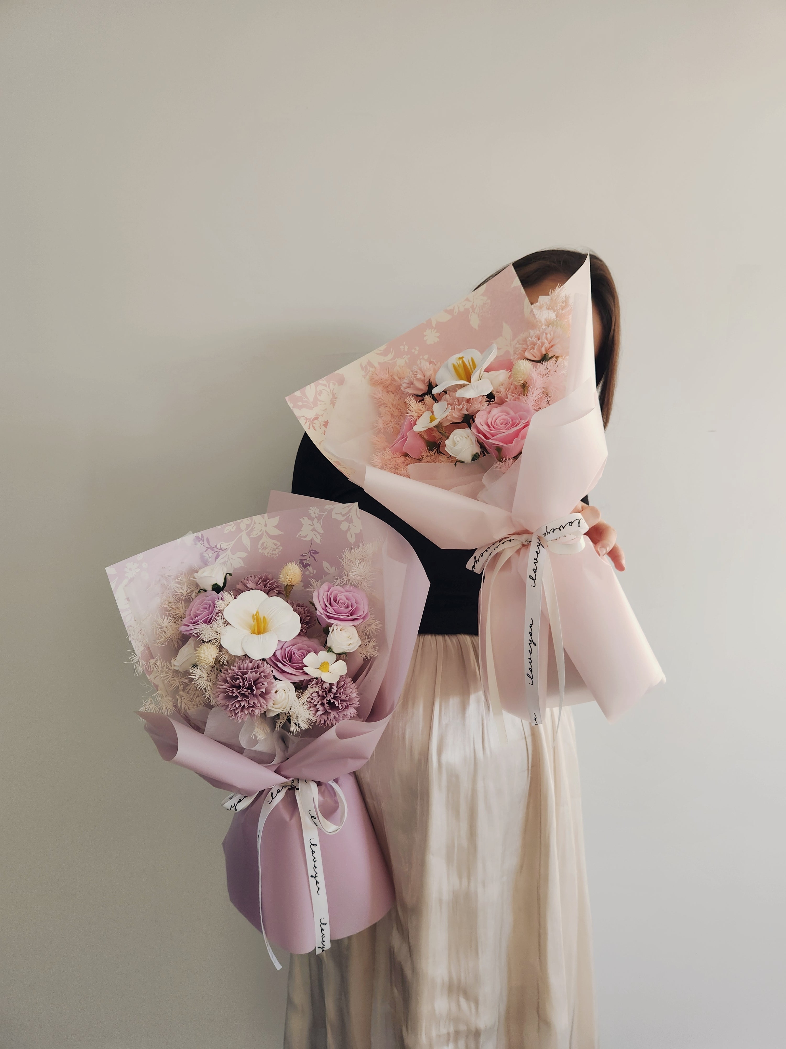 Blushin’ with Mum Soap Flower Bouquet
