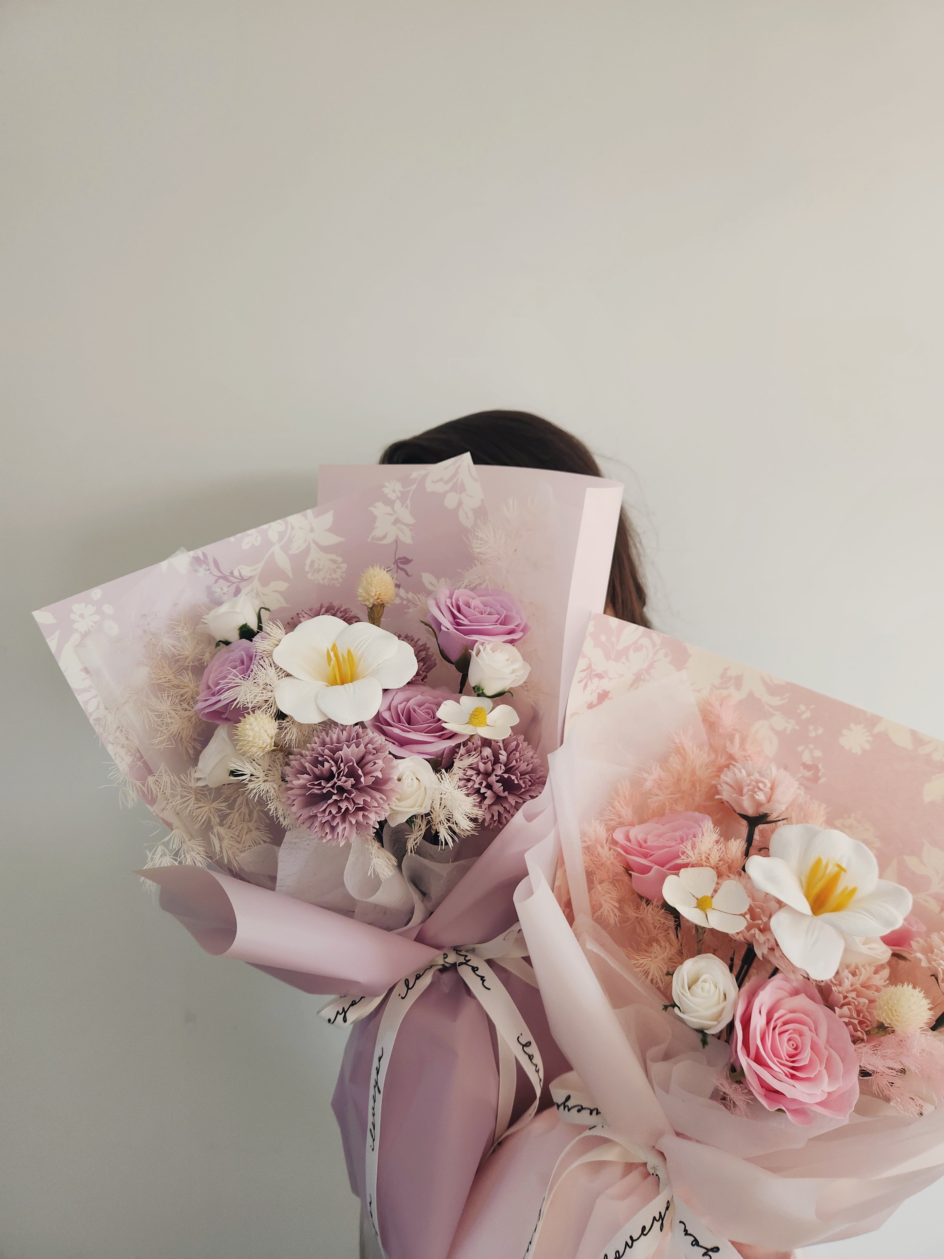 Blushin’ with Mum Soap Flower Bouquet