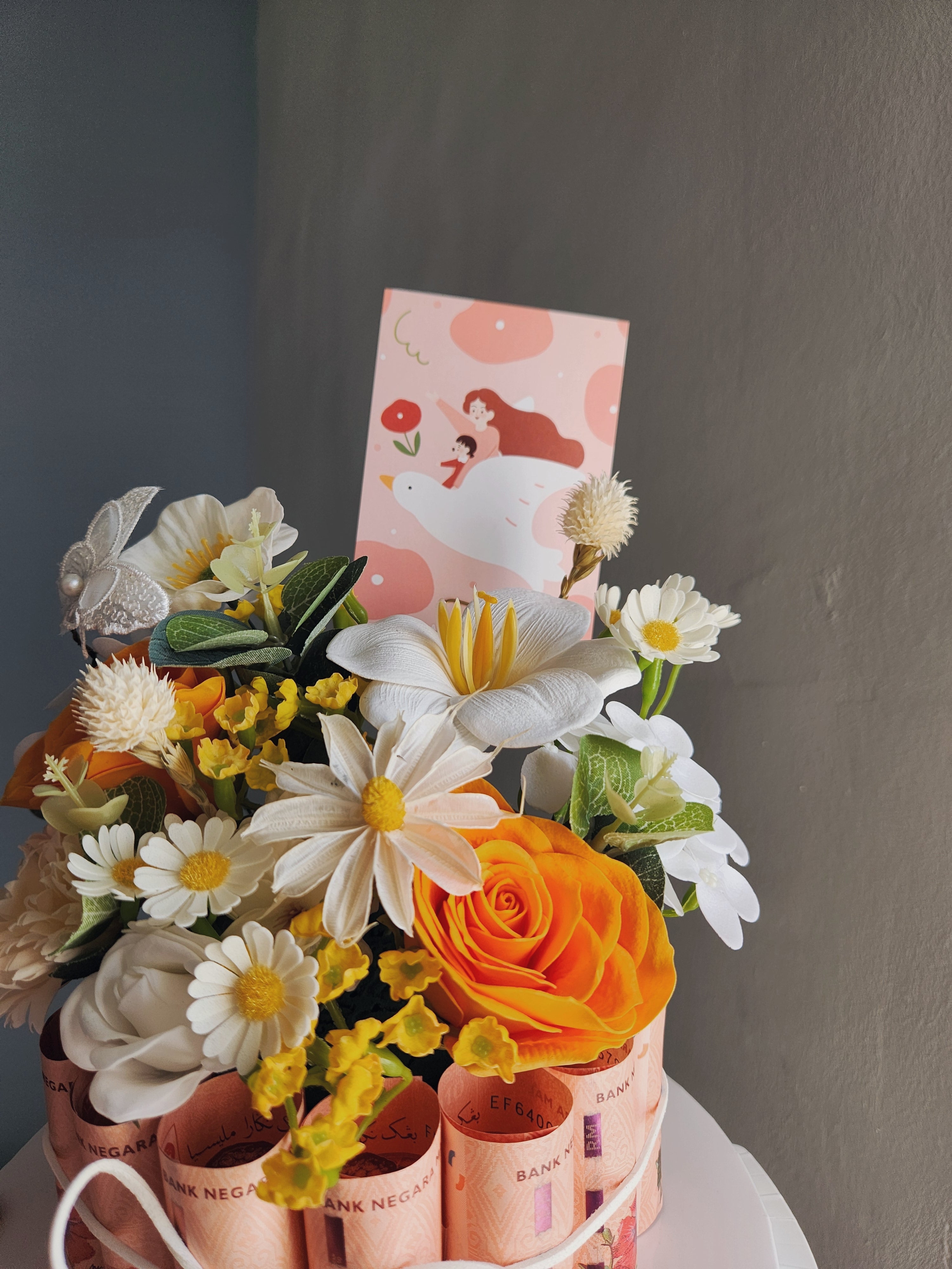 Golden Grace Flower Money Box