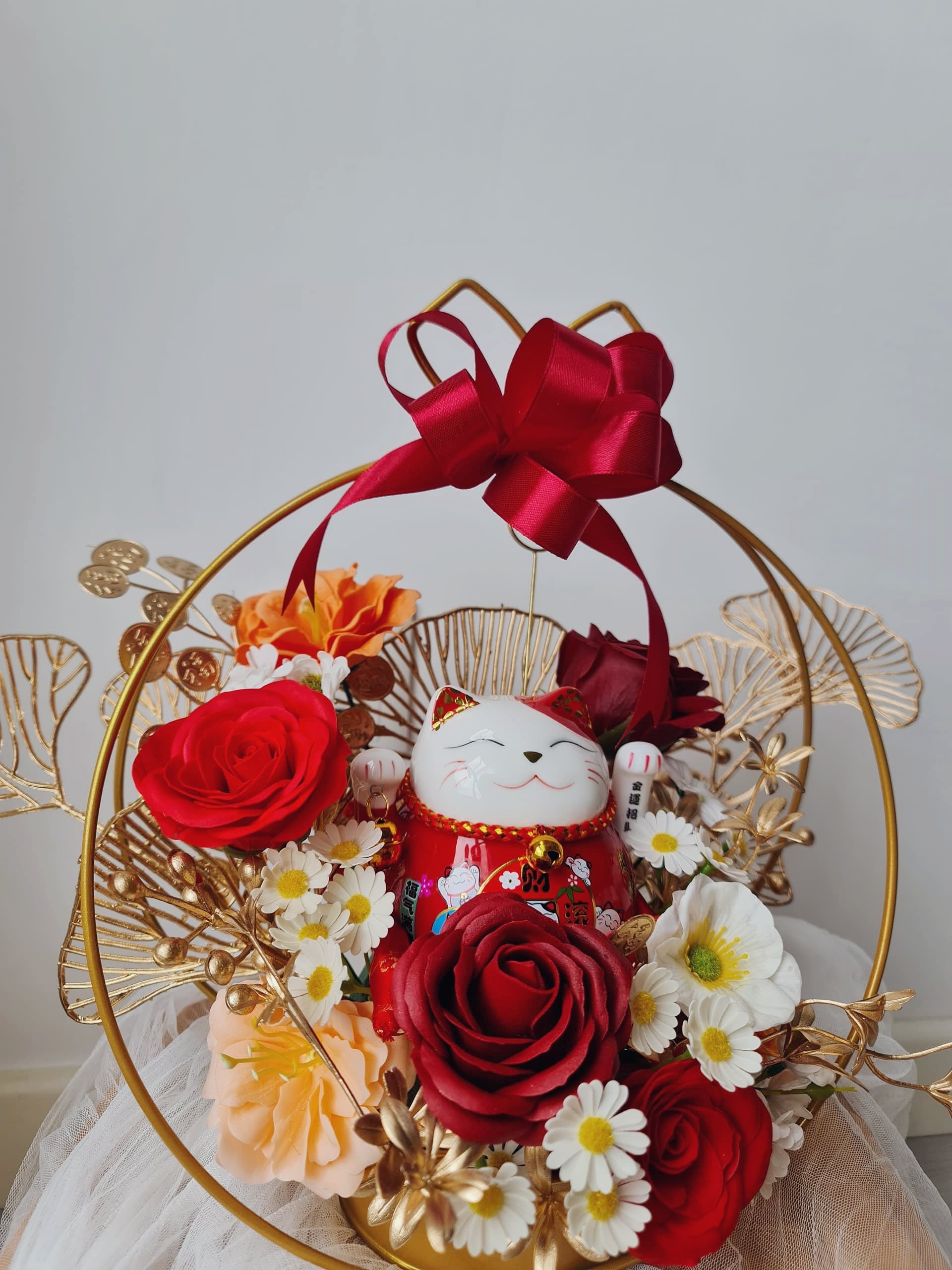 Crimson Fortune or Golden Bloom Soap Flower