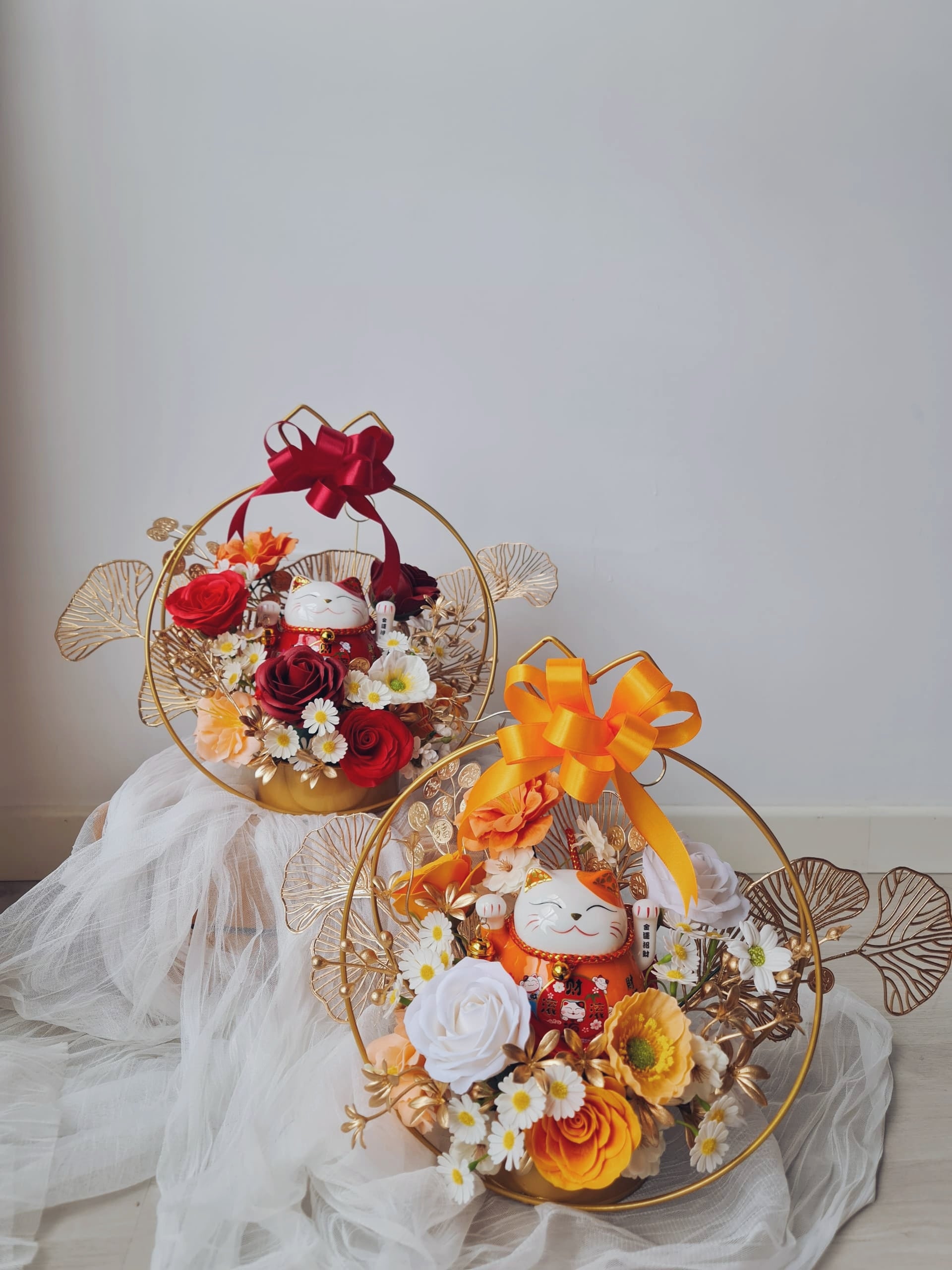 Crimson Fortune or Golden Bloom Soap Flower