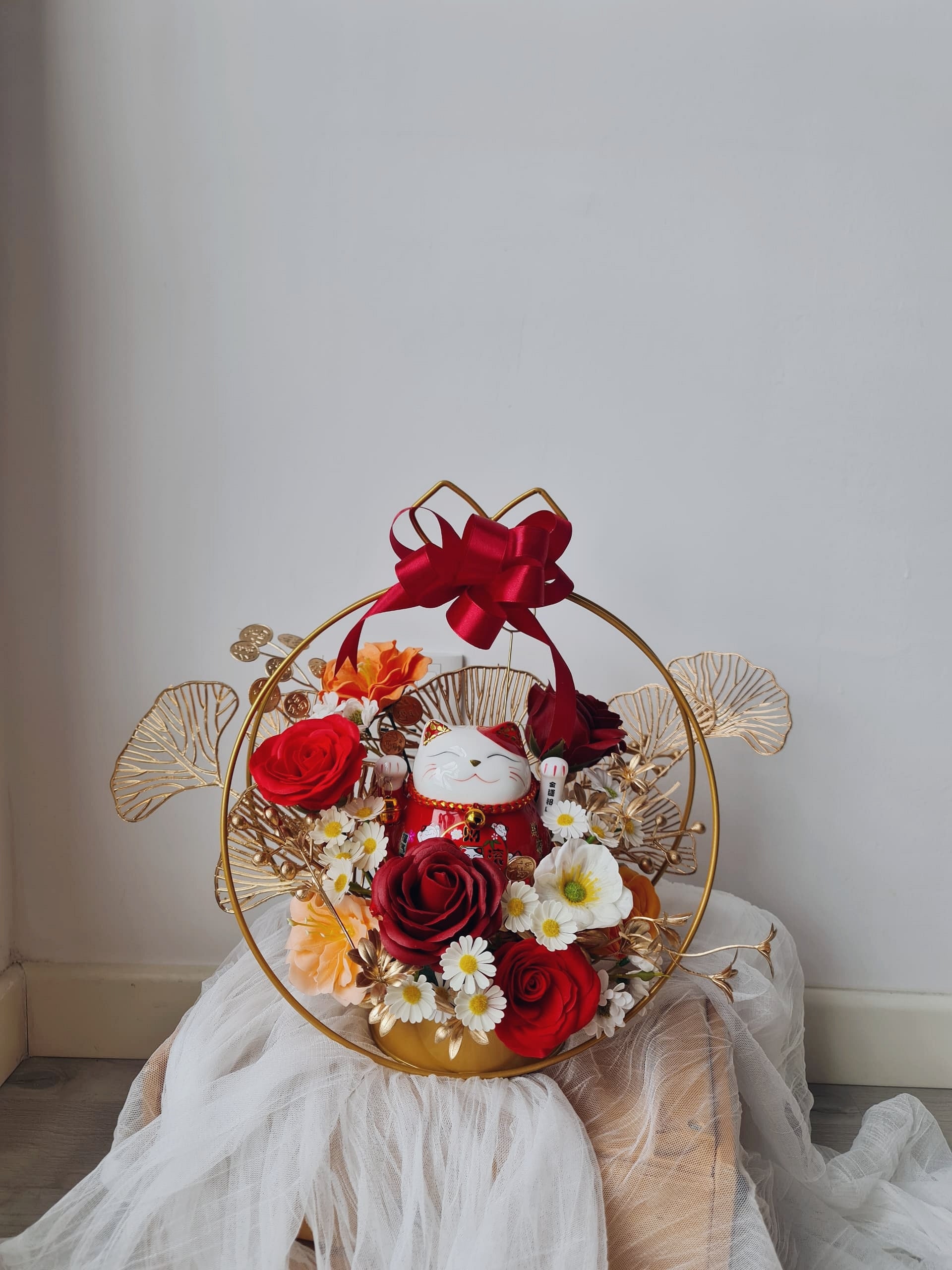 Crimson Fortune or Golden Bloom Soap Flower