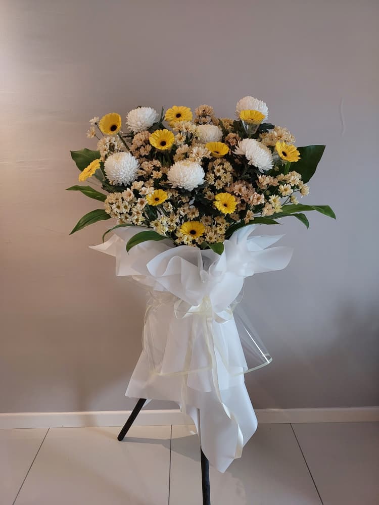 Graceful Farewell Condolence Flower Stand