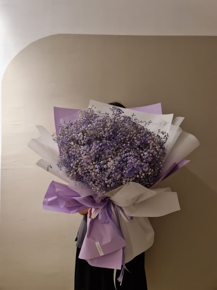 Purple Baby Breath Bouquet