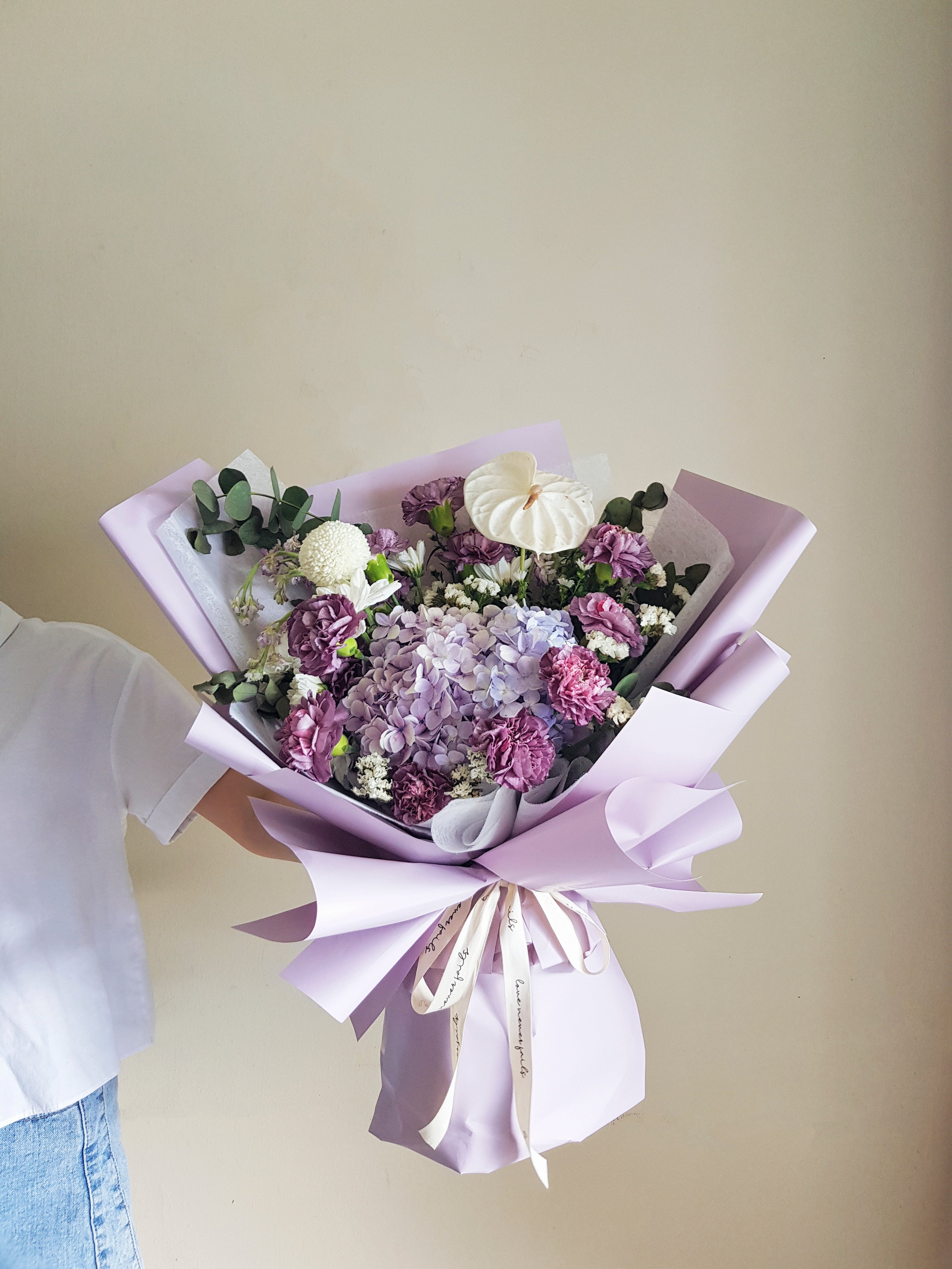 Bubble Purple Flower Bouquet