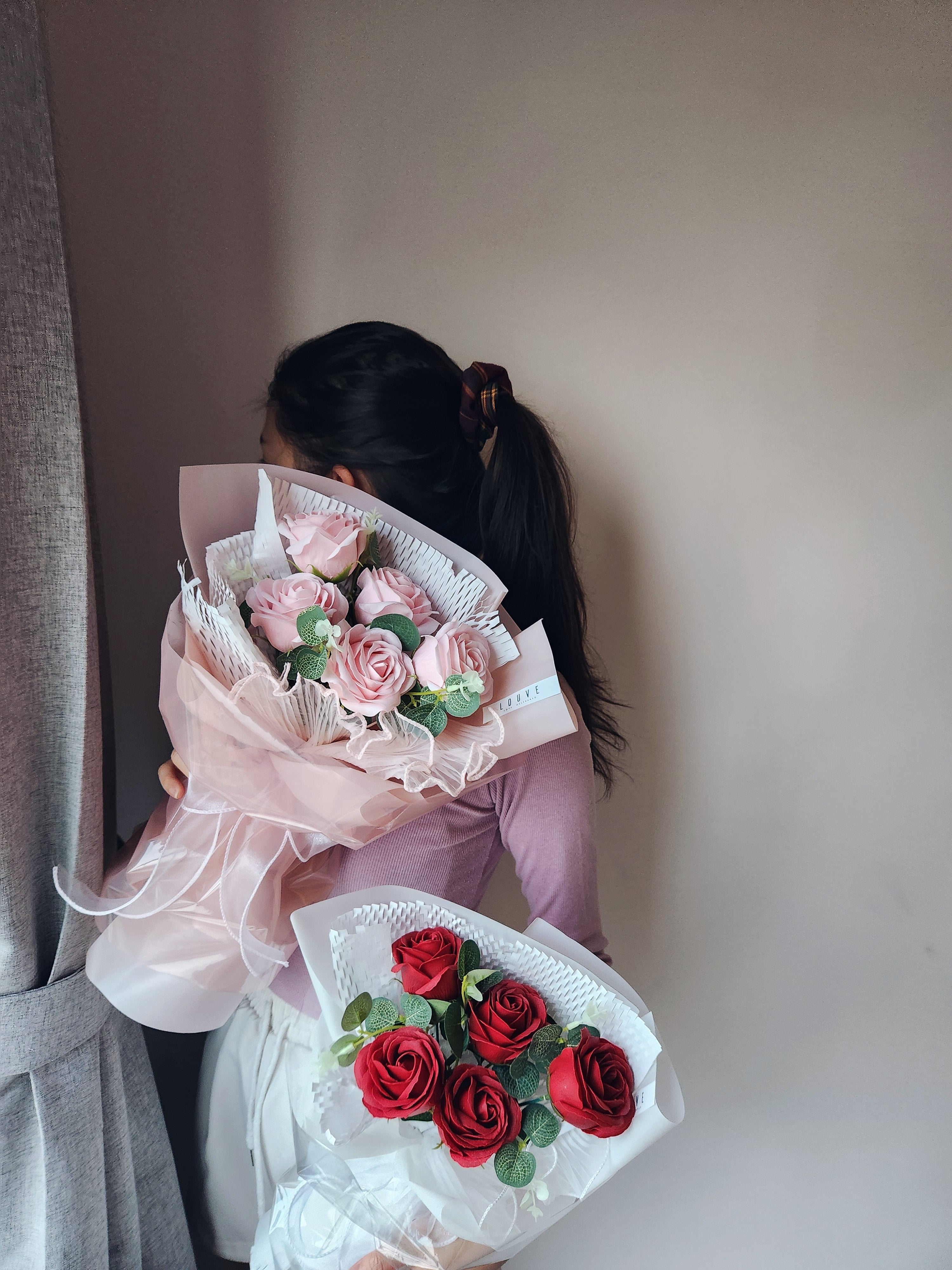 Pink Kisses Soap Flower Bouquet