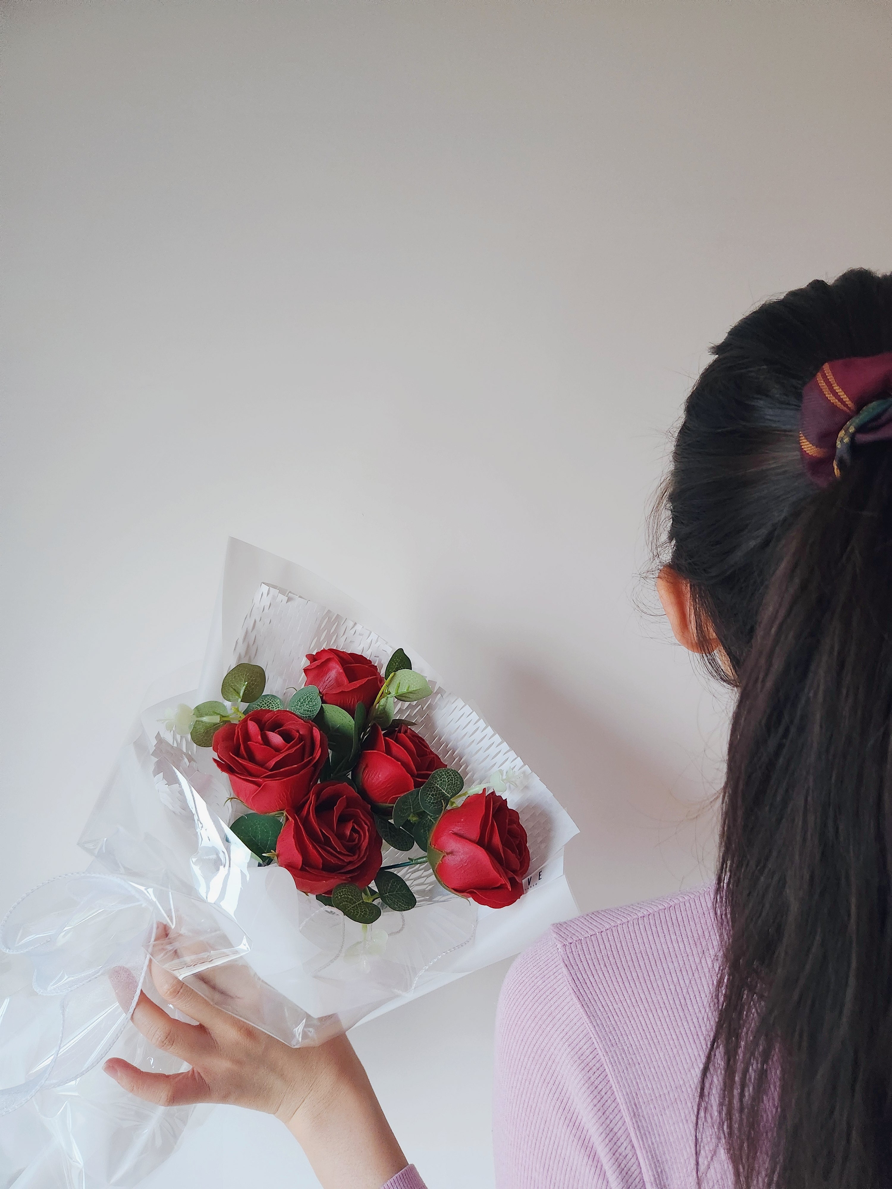 Red Kisses Soap Flower Bouquet