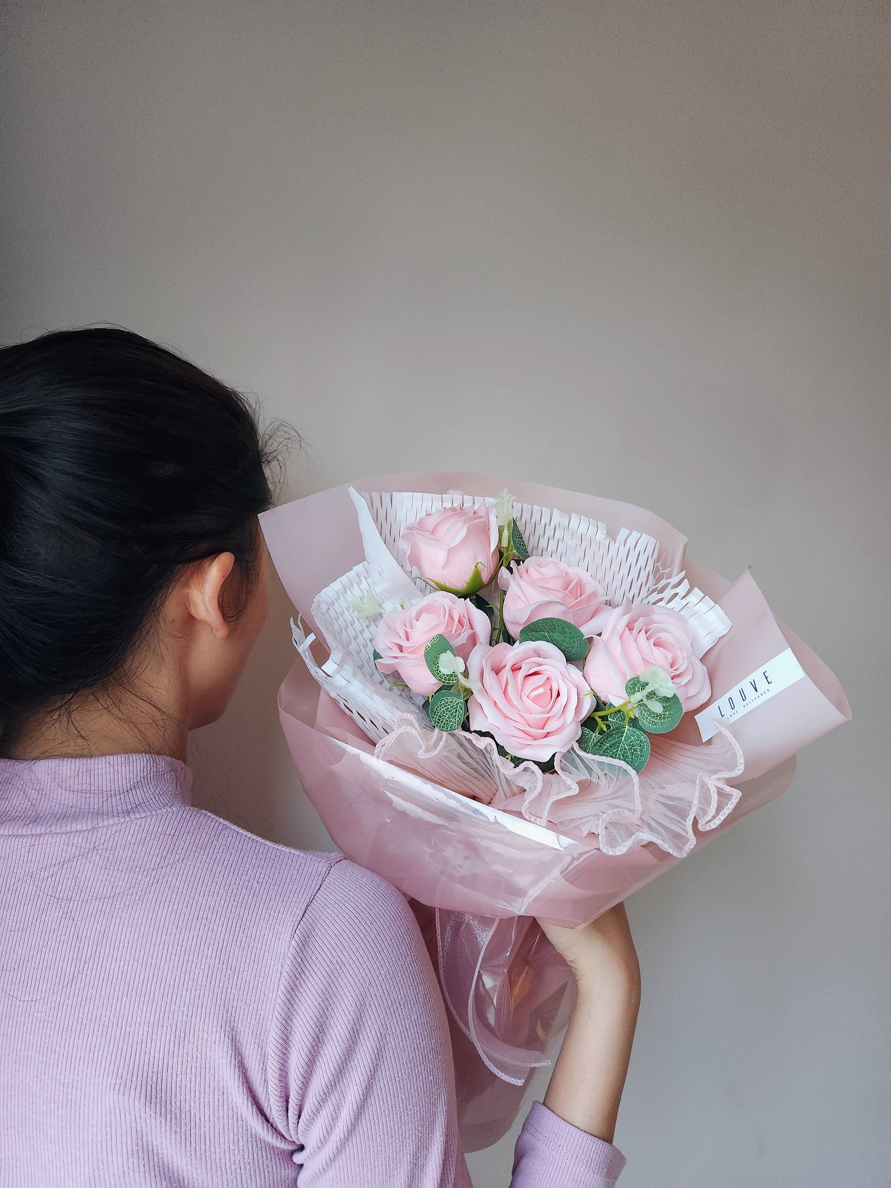 Pink Kisses Soap Flower Bouquet