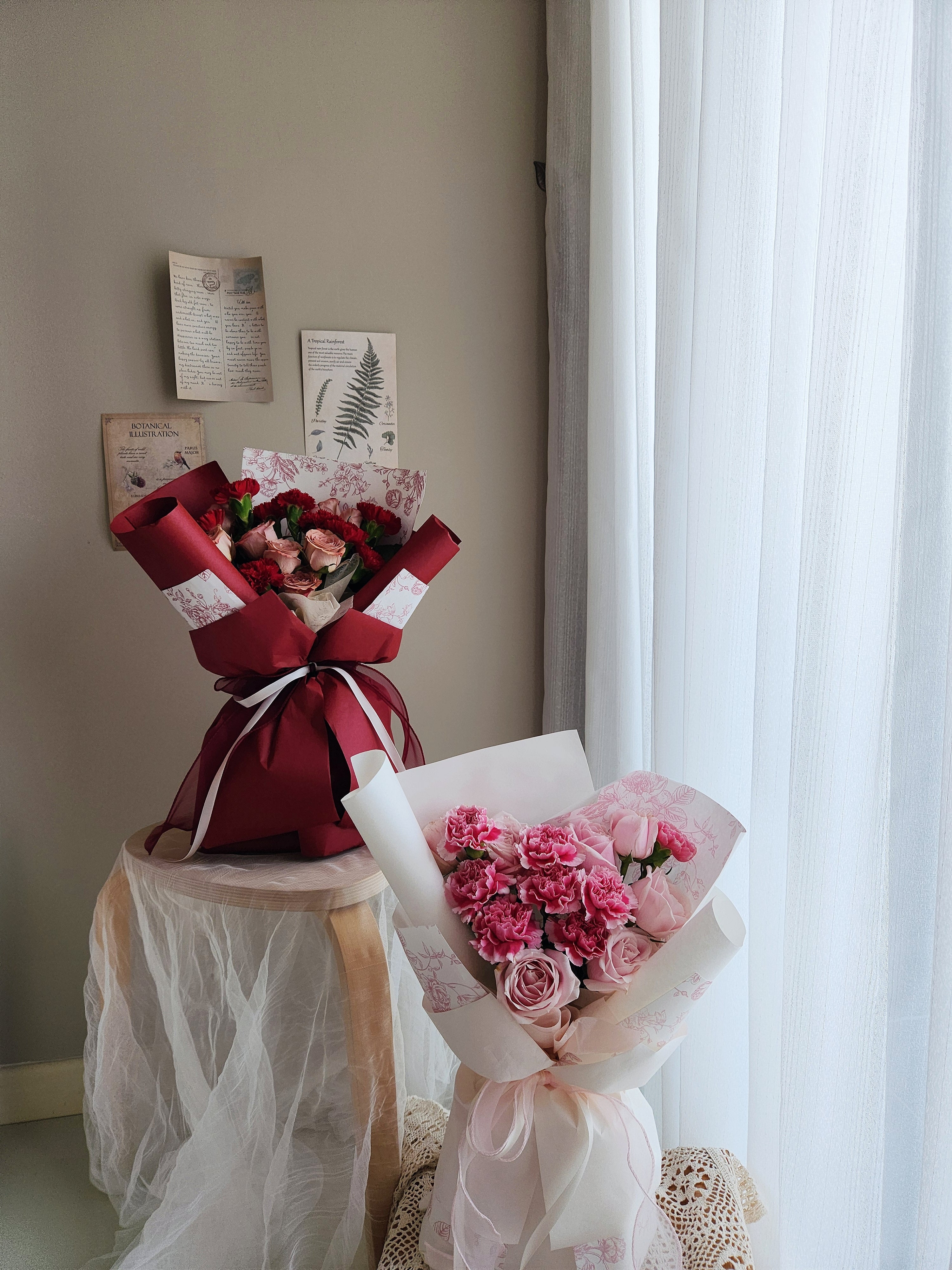 Queen of Heart Carnation Bouquet