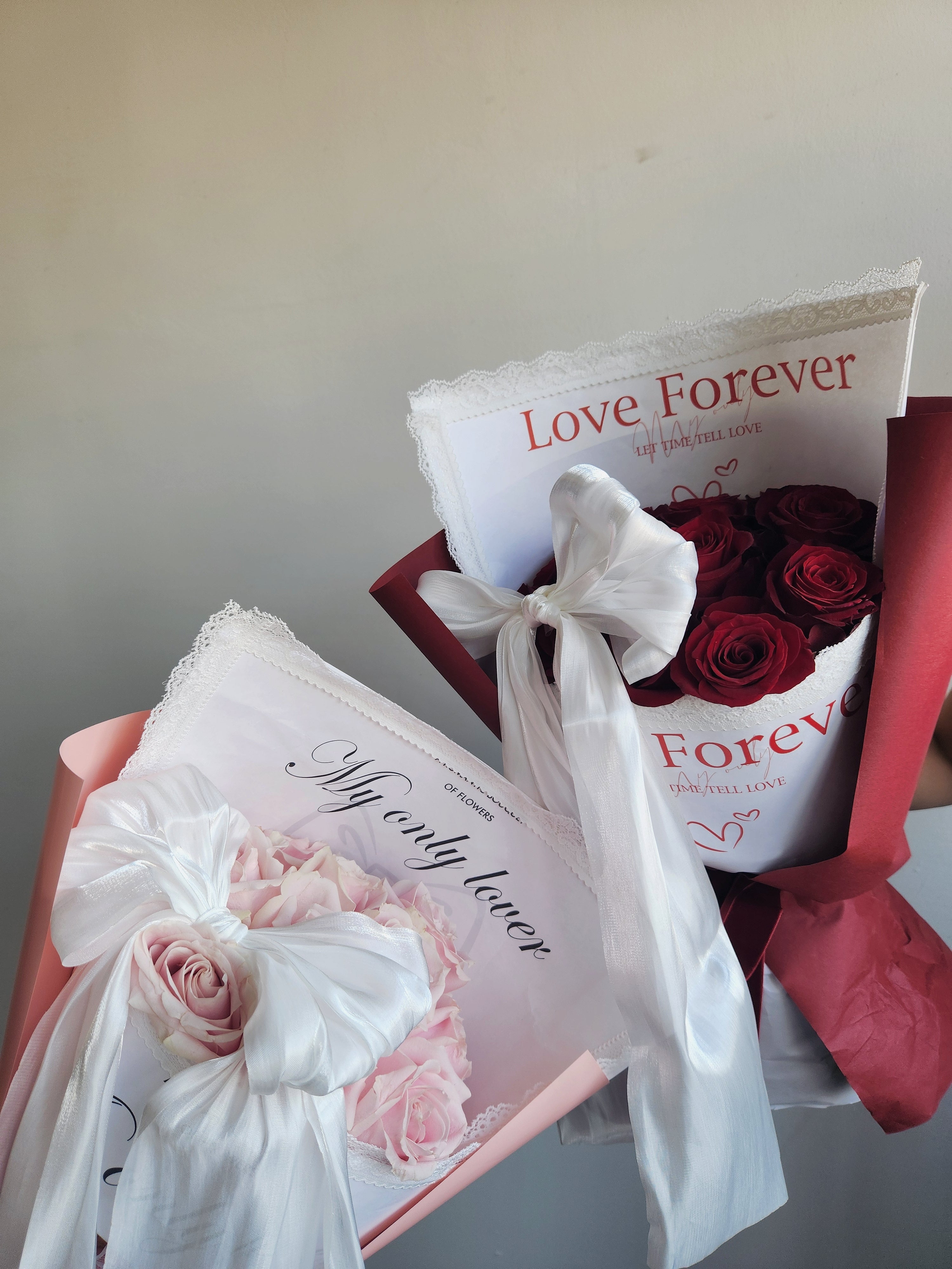 Luv RIbbon Fresh Rose Bouquet