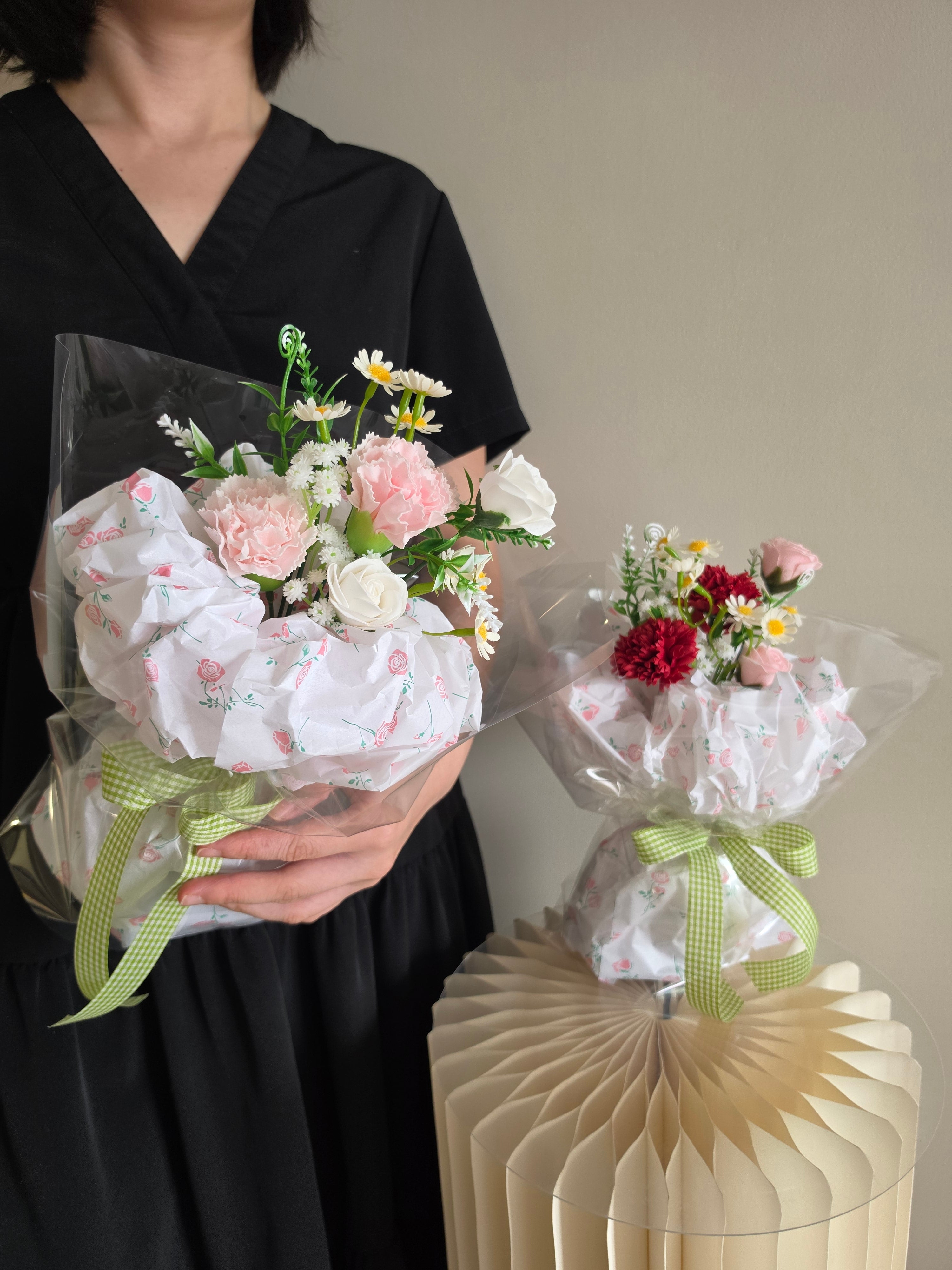 Lime Garden Pop Soap Carnation Bouquet