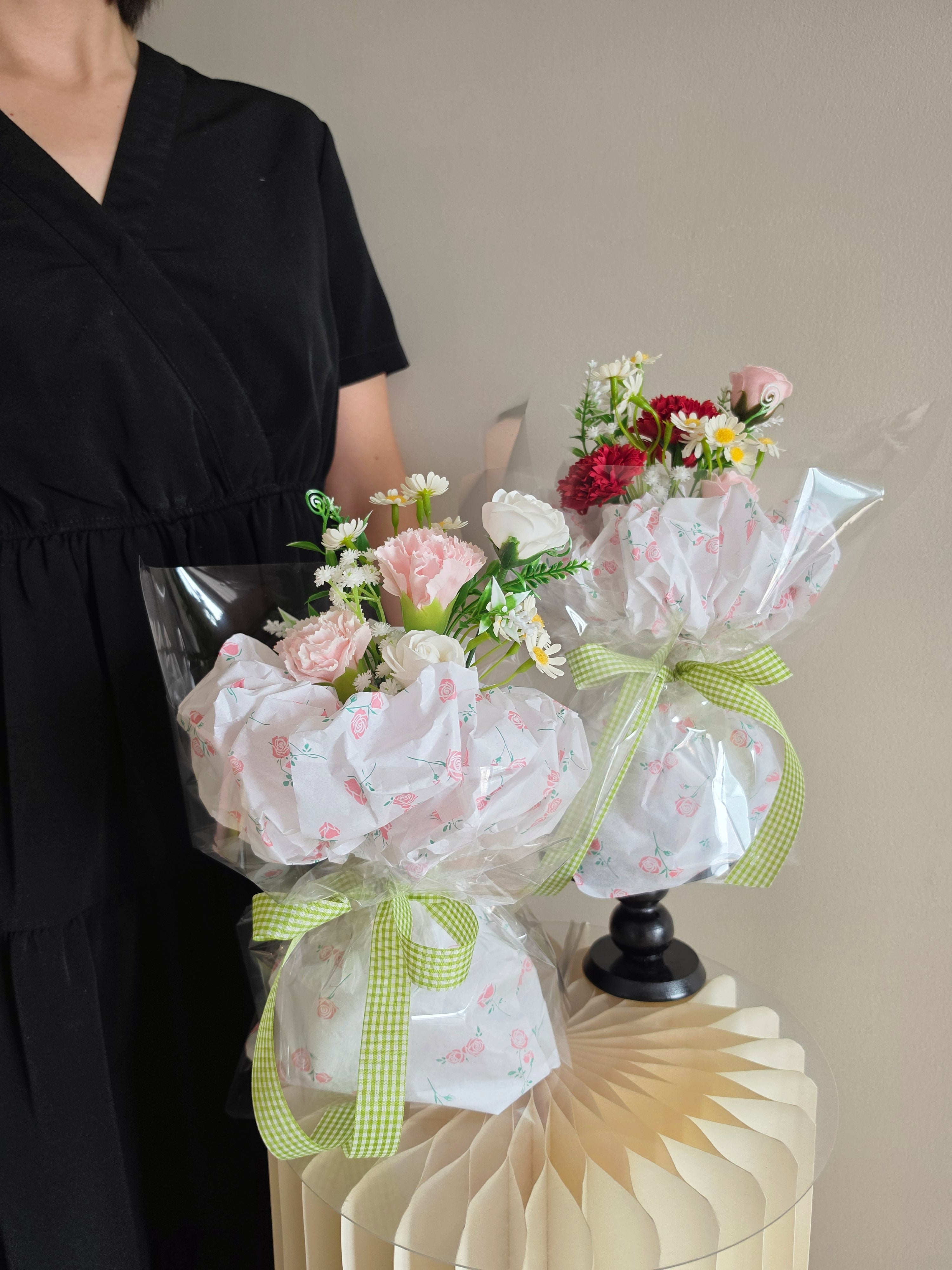 Lime Garden Pop Soap Carnation Bouquet