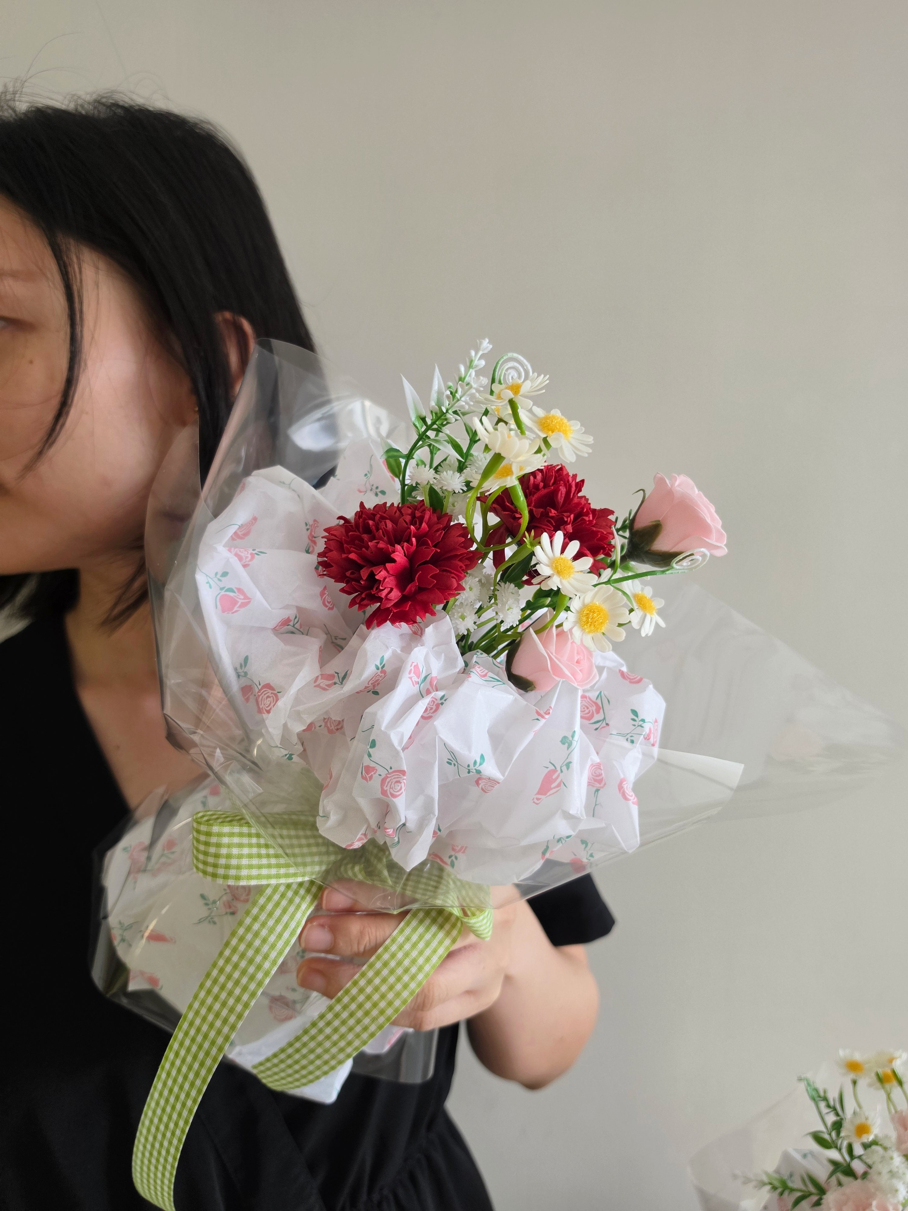 Lime Garden Pop Soap Carnation Bouquet
