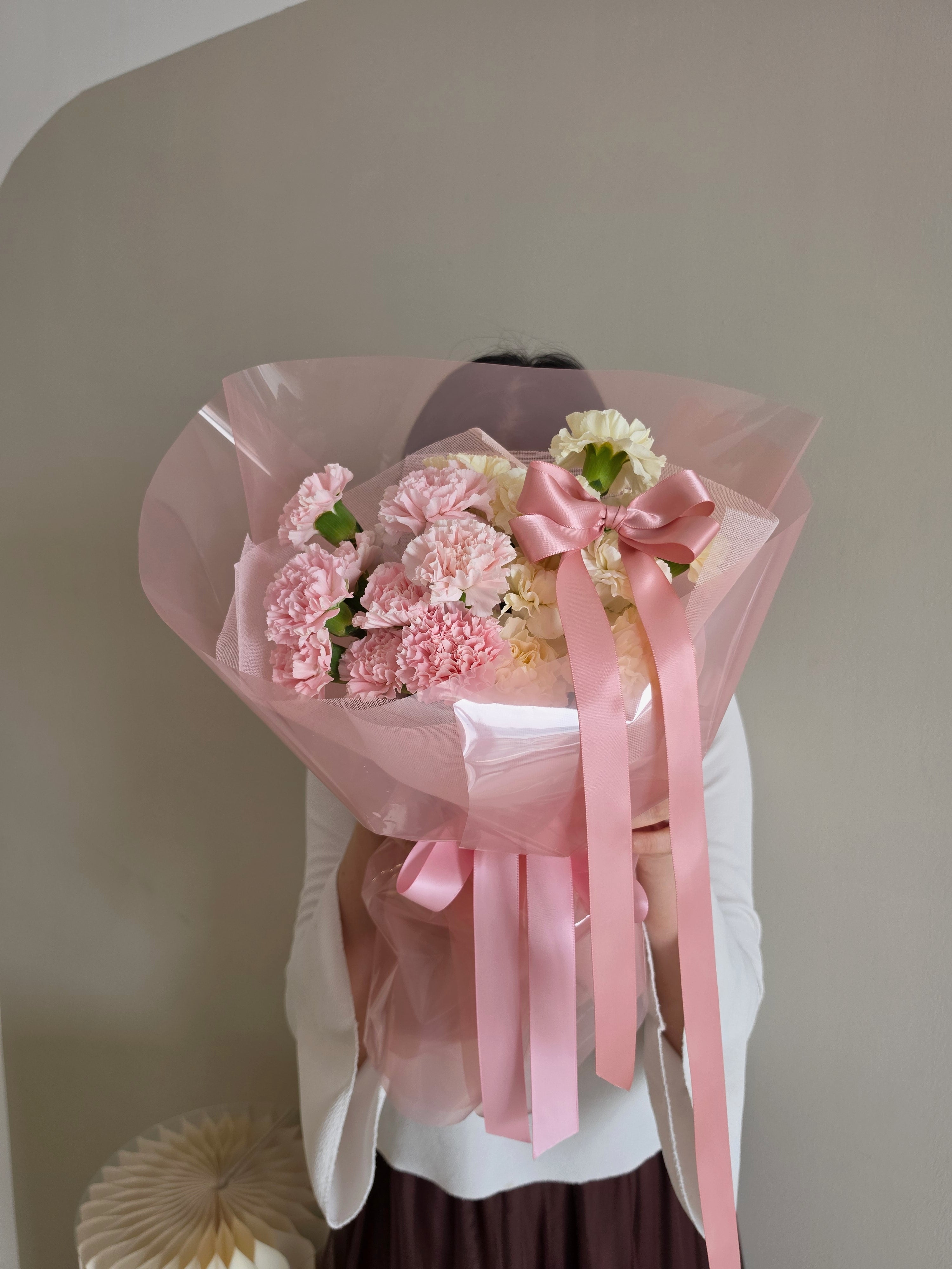 Blush & Buttercream Fresh Carnation Bouquet