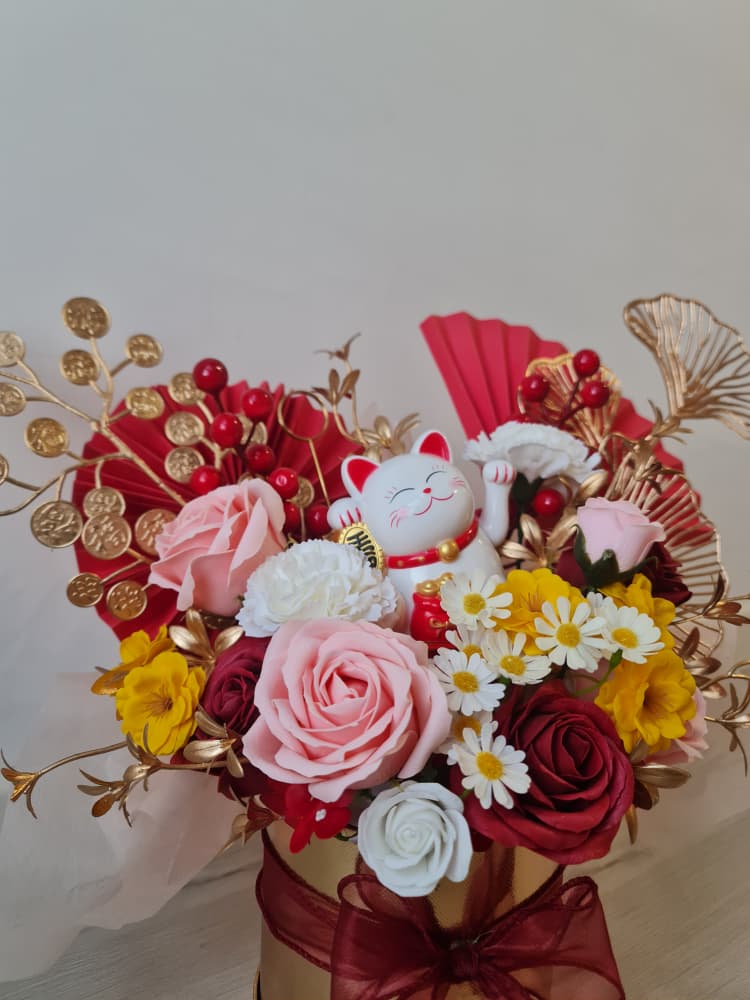 Gold Rush Soap Flower Basket