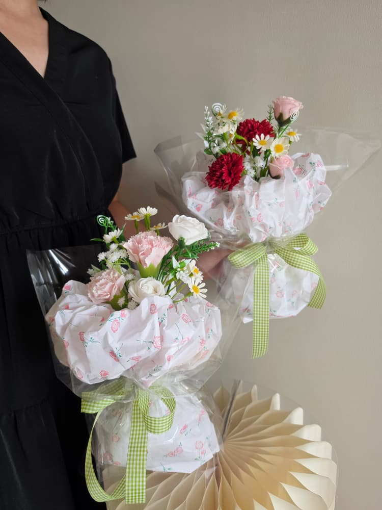 Lime Garden Pop Soap Carnation Bouquet