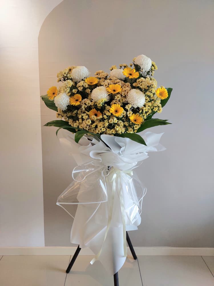 Graceful Farewell Condolence Flower Stand