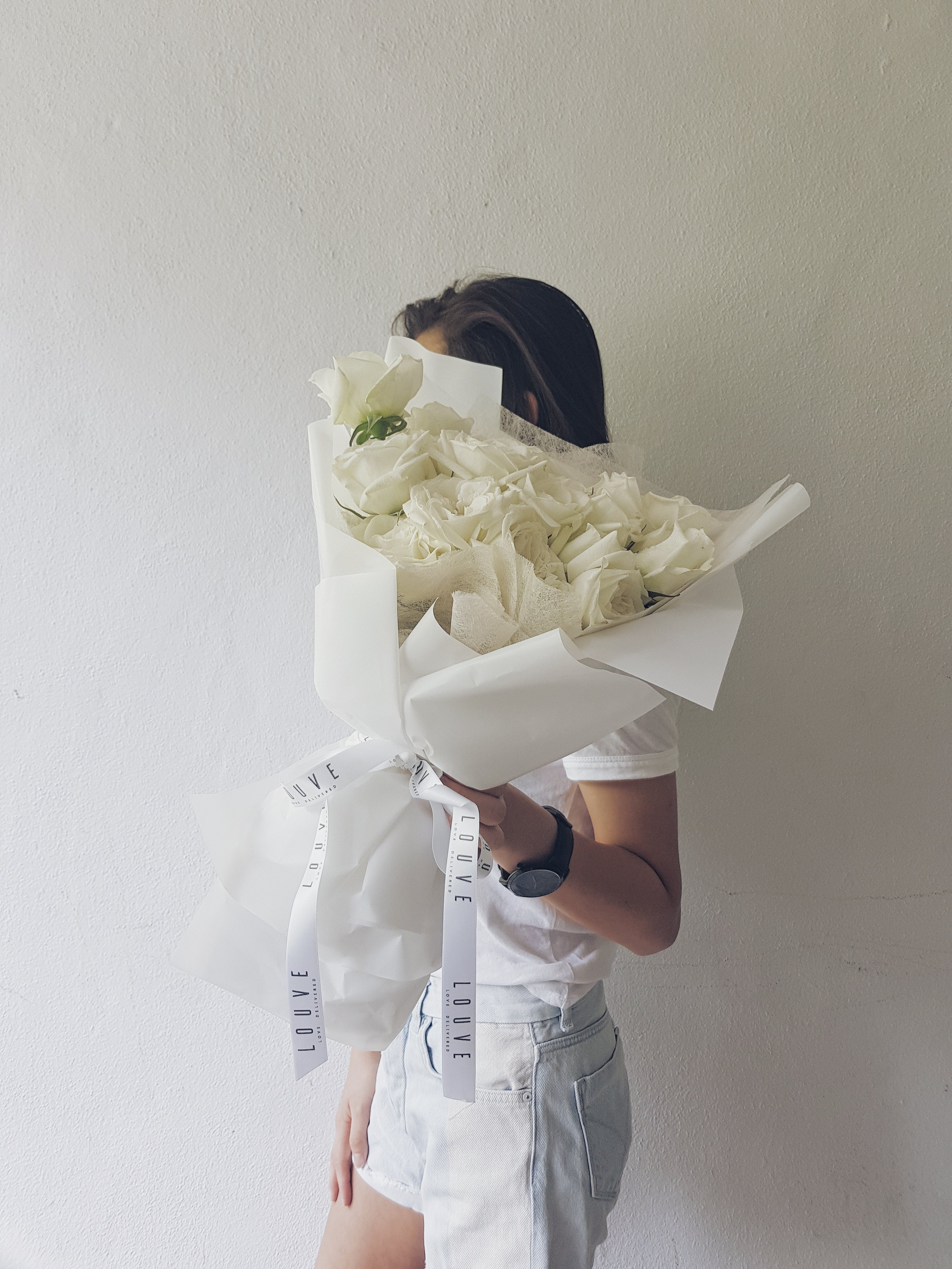 Snow White Rose Bouquet