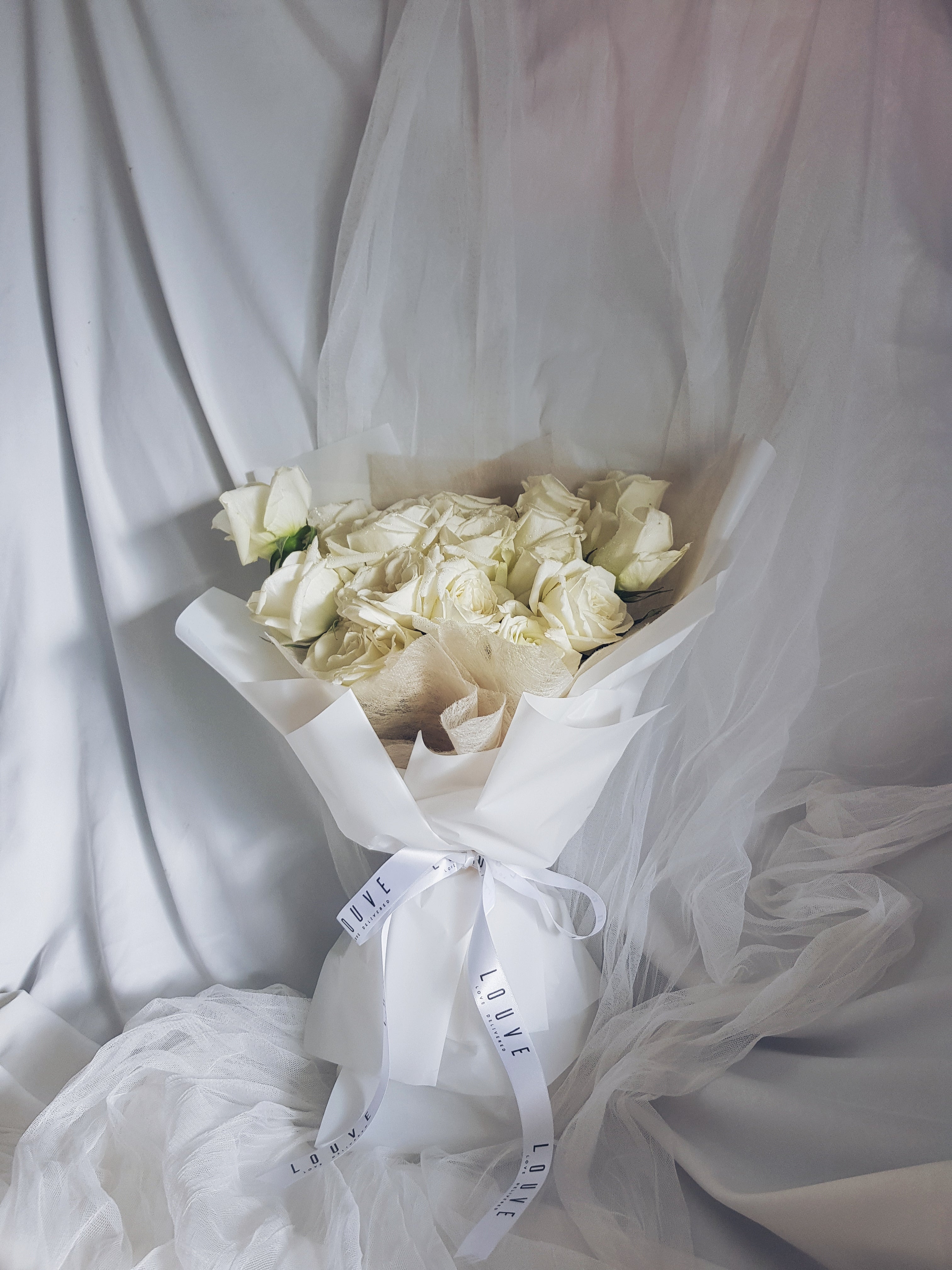 Snow White Rose Bouquet