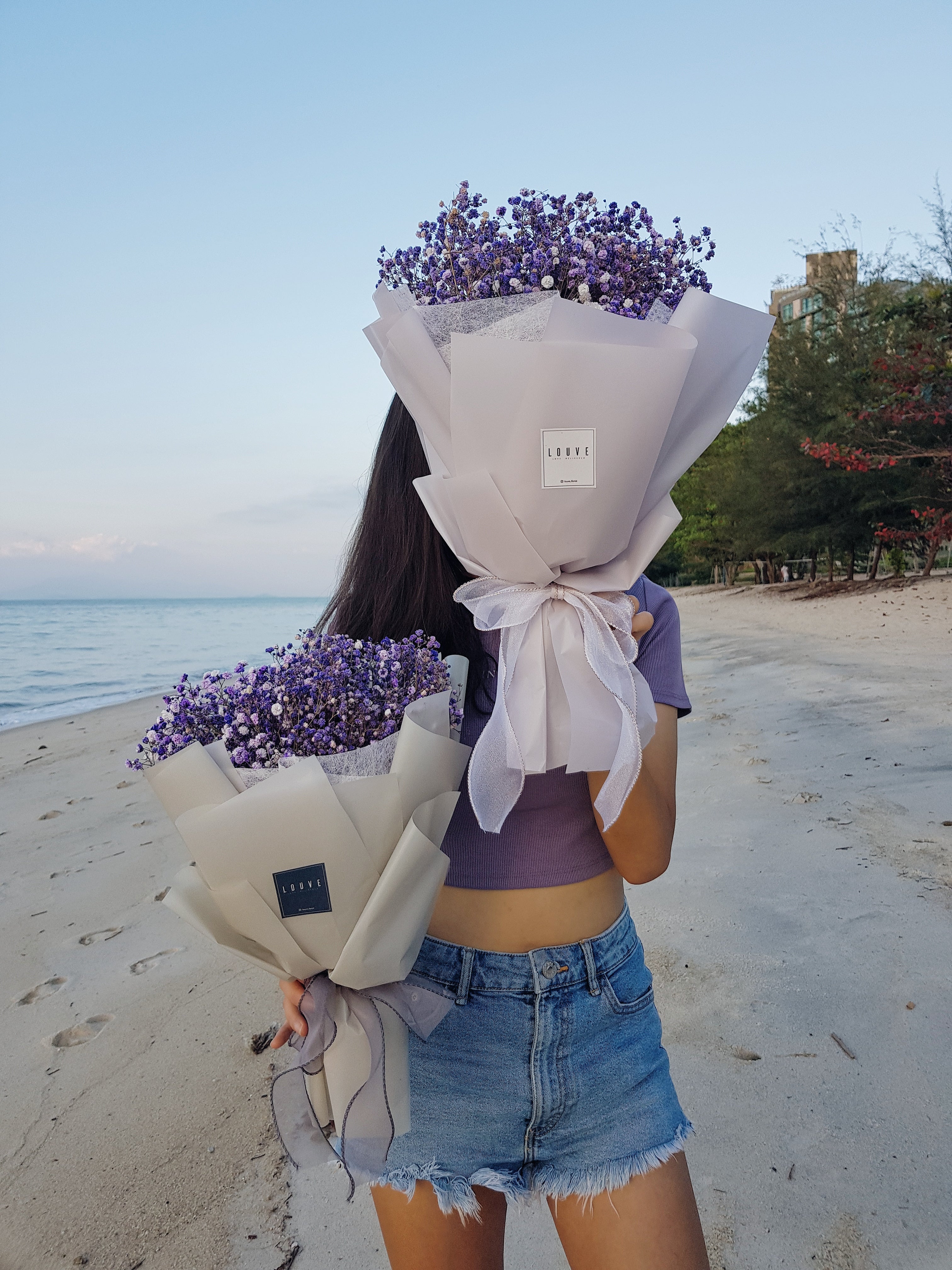 Purple Baby Breath Bouquet