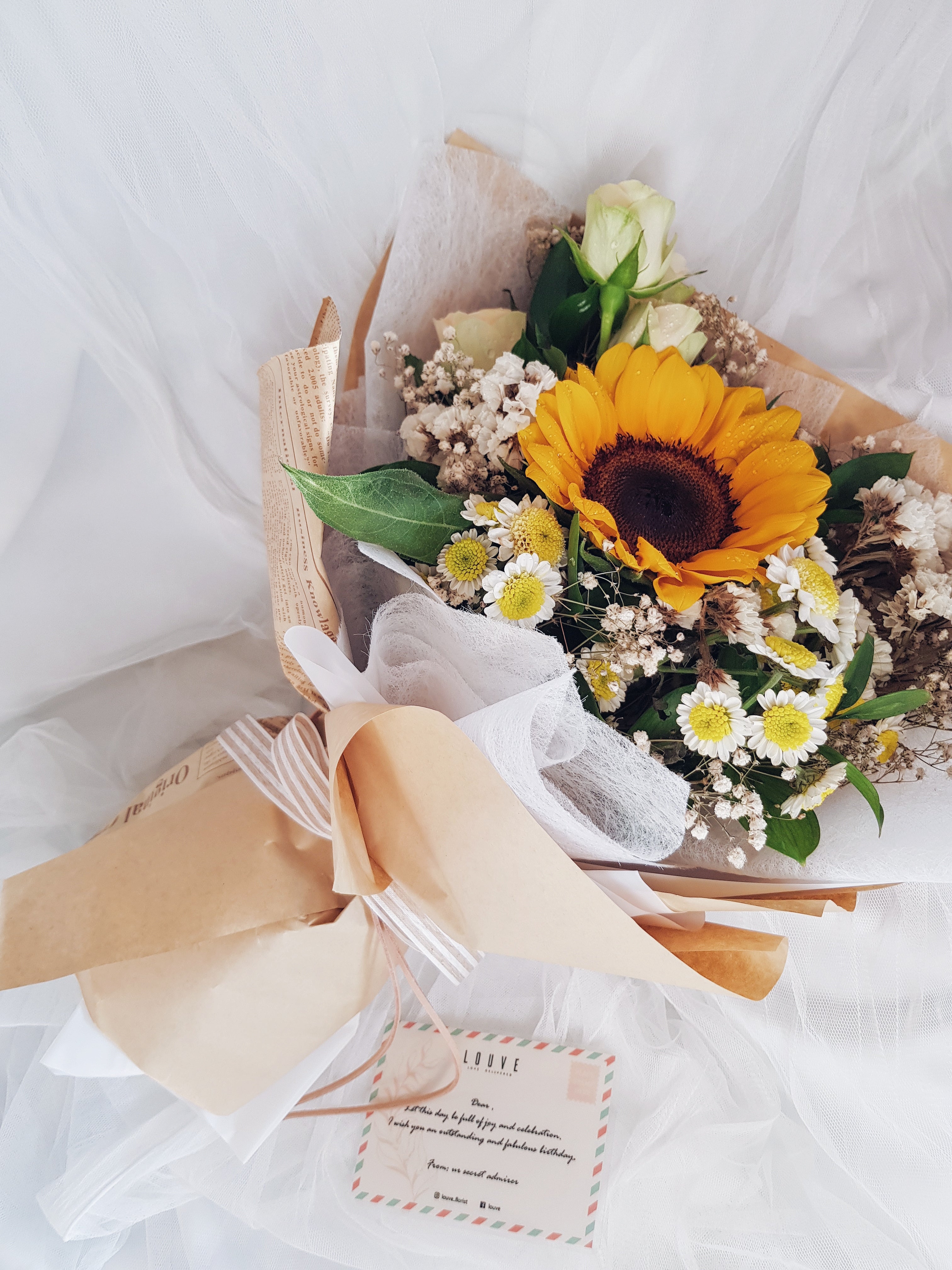 Educated Sunflower Flower Bouquet