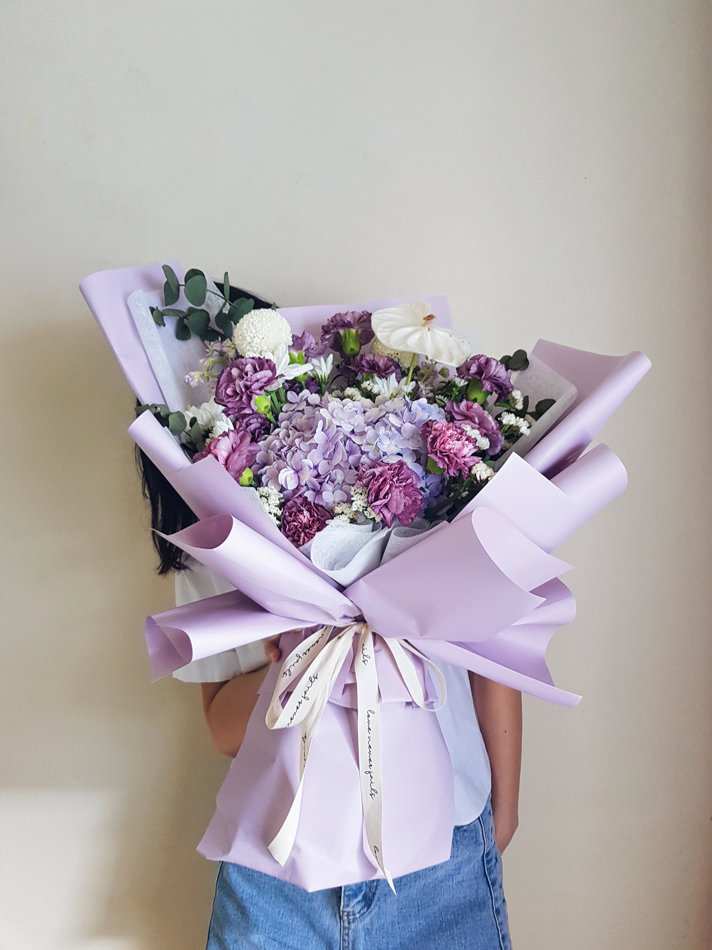 Bubble Purple Flower Bouquet