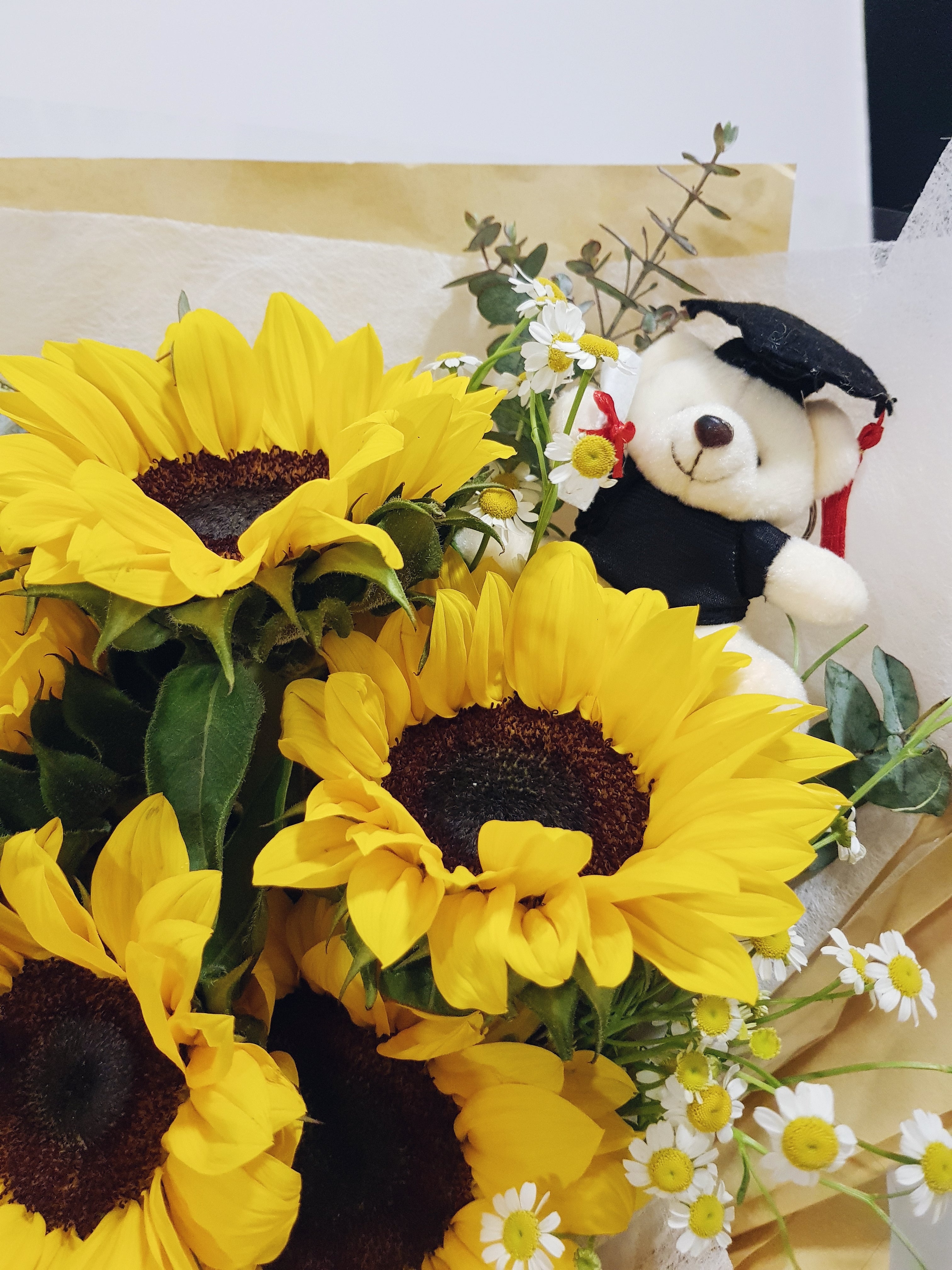 Sunbaby Bear Sunflower Bouquet