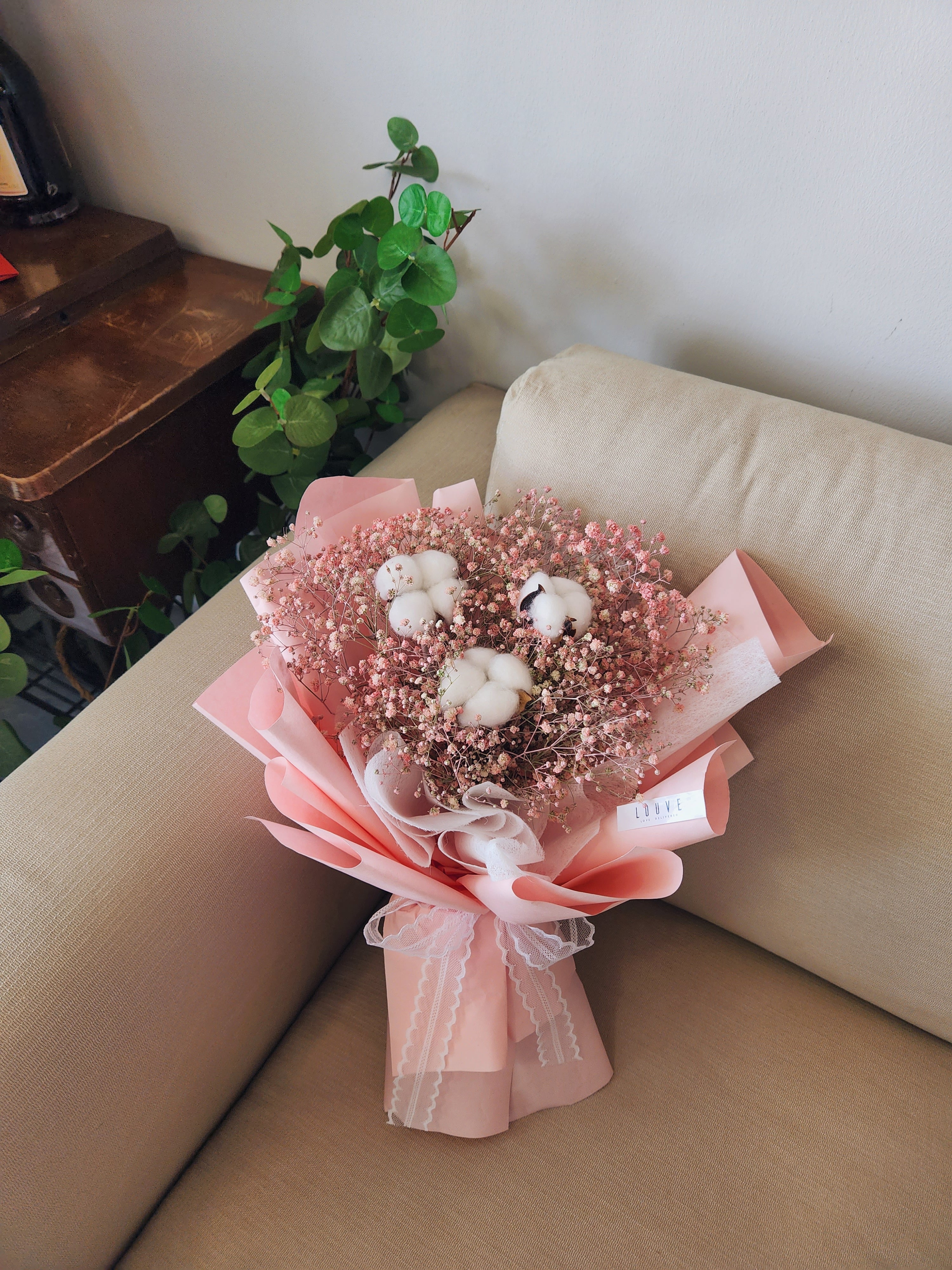 Cotton Fluffy Flower Bouquet