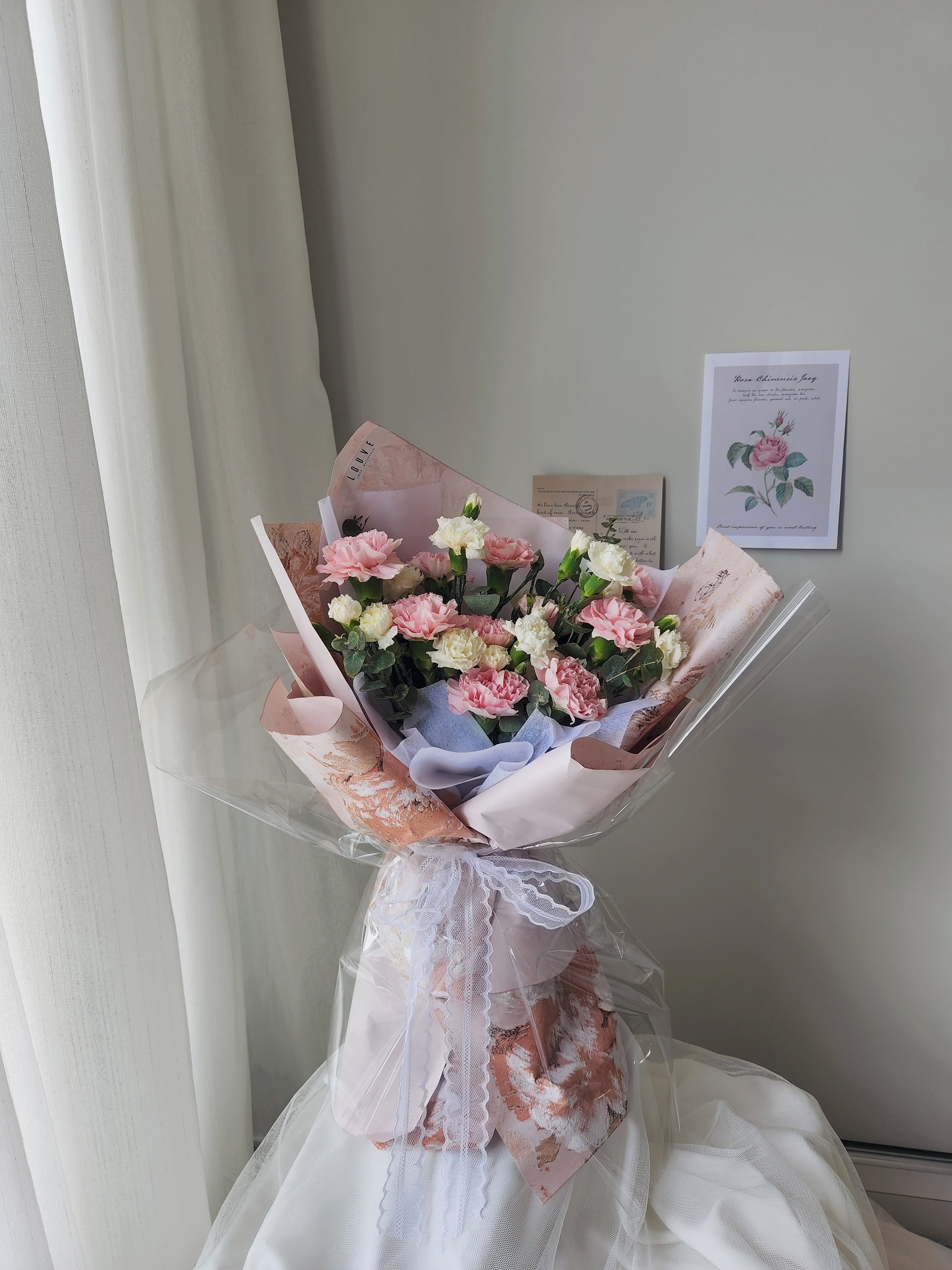 Vintage Floral Carnation Bouquet