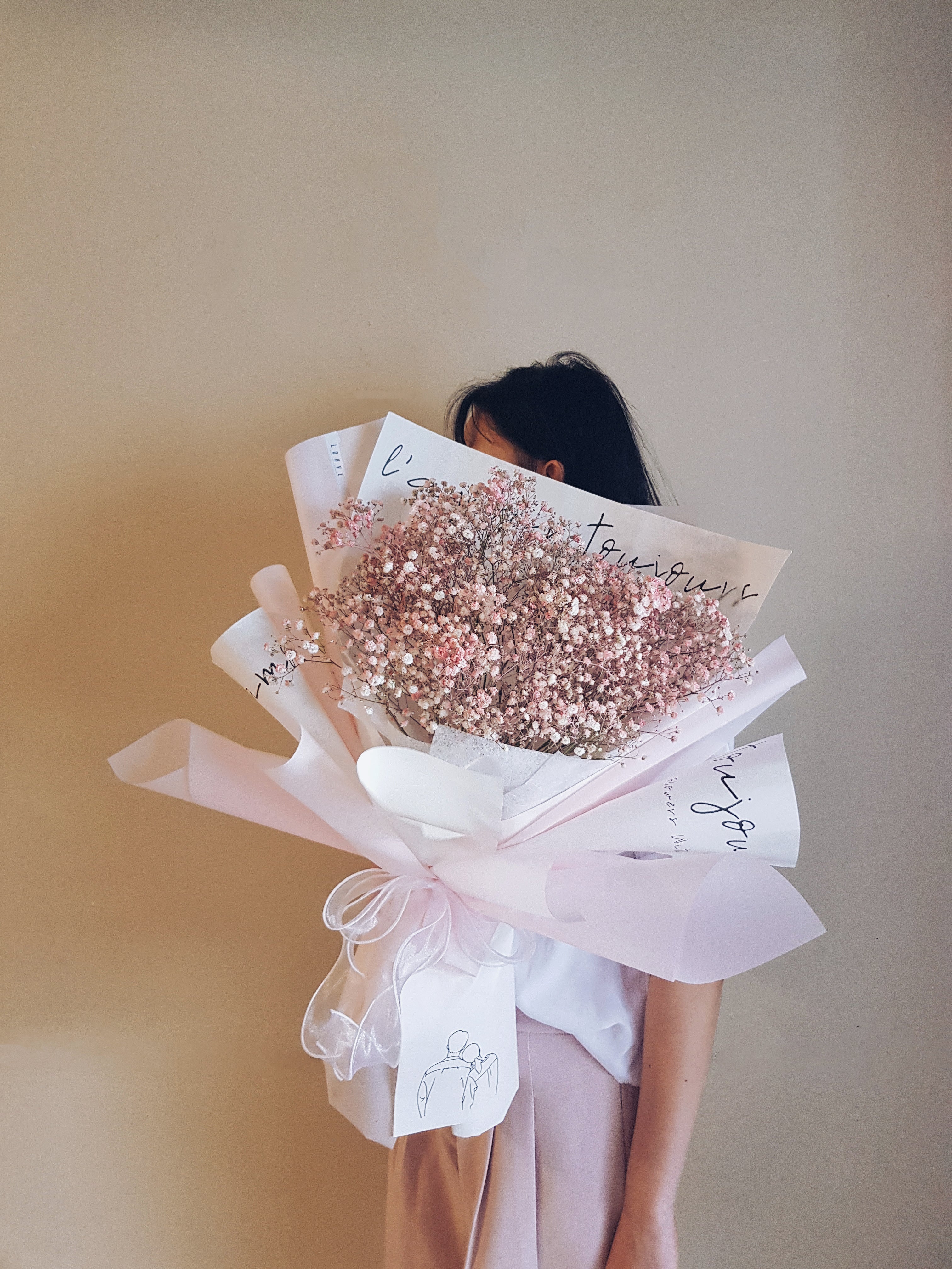 Pure Pink Baby Breath Bouquet