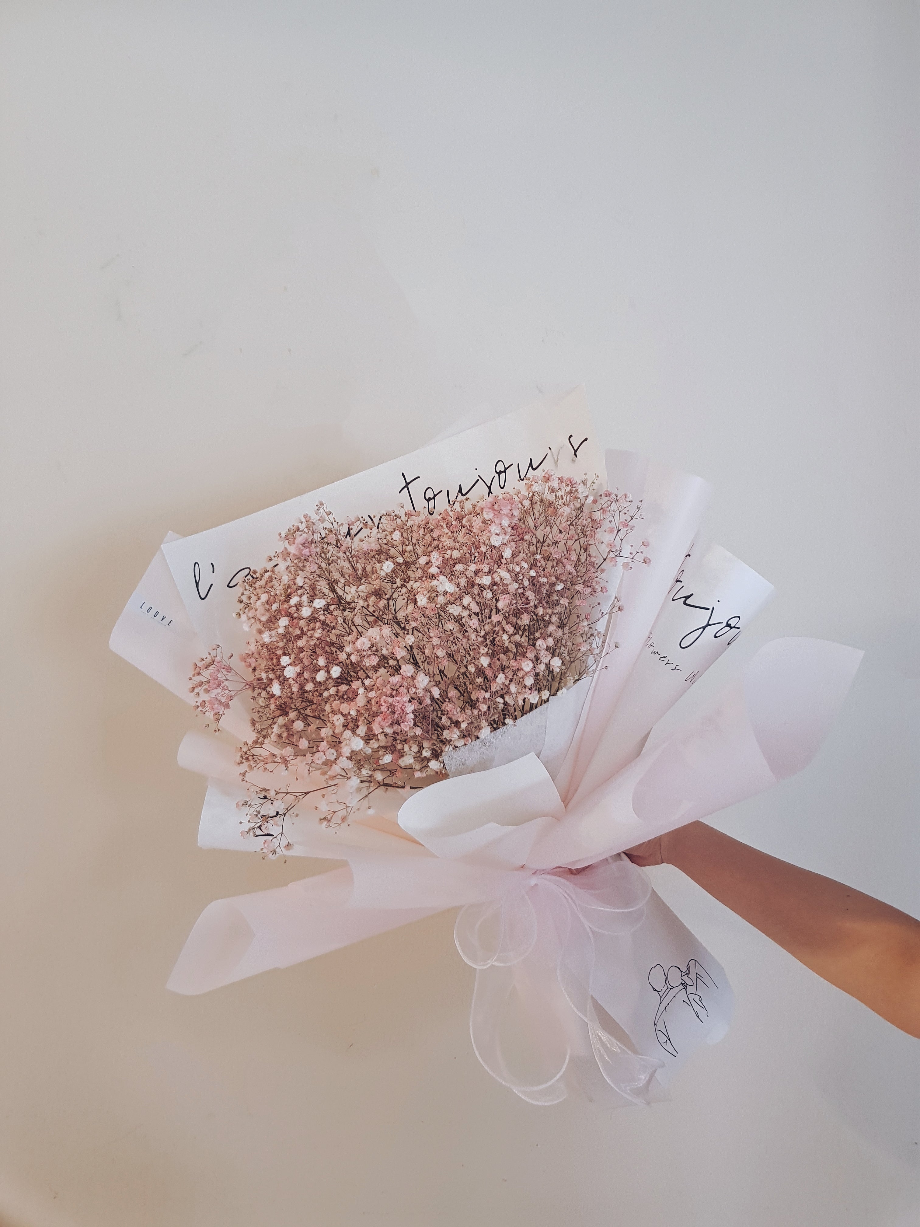 Pure Pink Baby Breath Bouquet